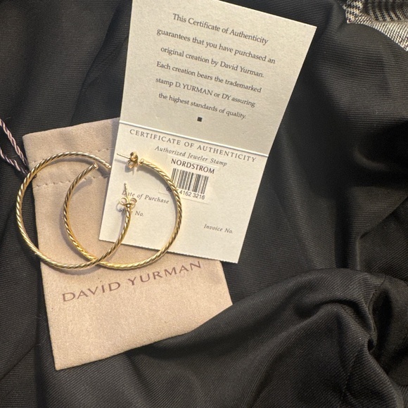 David Yurman Gold hoops - Picture 1 of 1